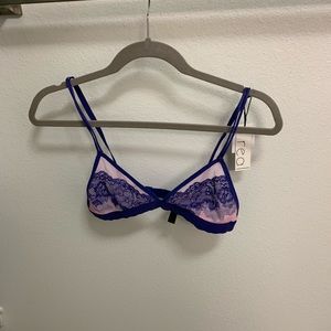 Purple lace bralette